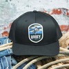 HOOEY Cheyenne Adjustable Snapback Mesh Trucker Patch Hat, Black, One
