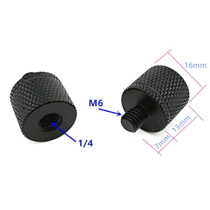 Gereiny 2x DSLR Camera Screws 1/4 to M4 M5 M6