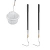 buccilly Pool Skimmer Basket Hook Extendable Pool Filter Skimmer Handle
