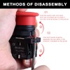 DMWD 22MM 600V 10Amp 1NO 1NC Red Mushroom Latching Emergency