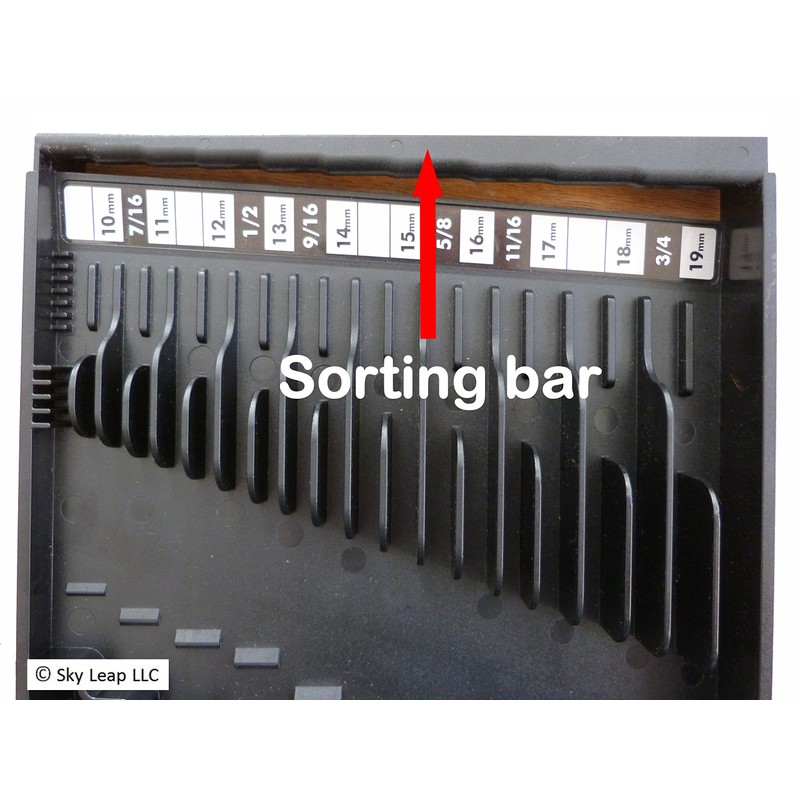 TOOL SORTER WRENCH ORGANIZER (BLACK) - Made in USA