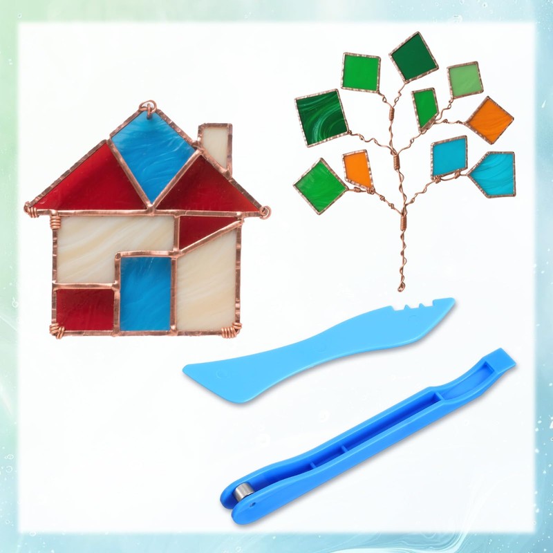 Ymapinc 2Pcs (7/32 in) Stained Glass Kit - Hand Foiler