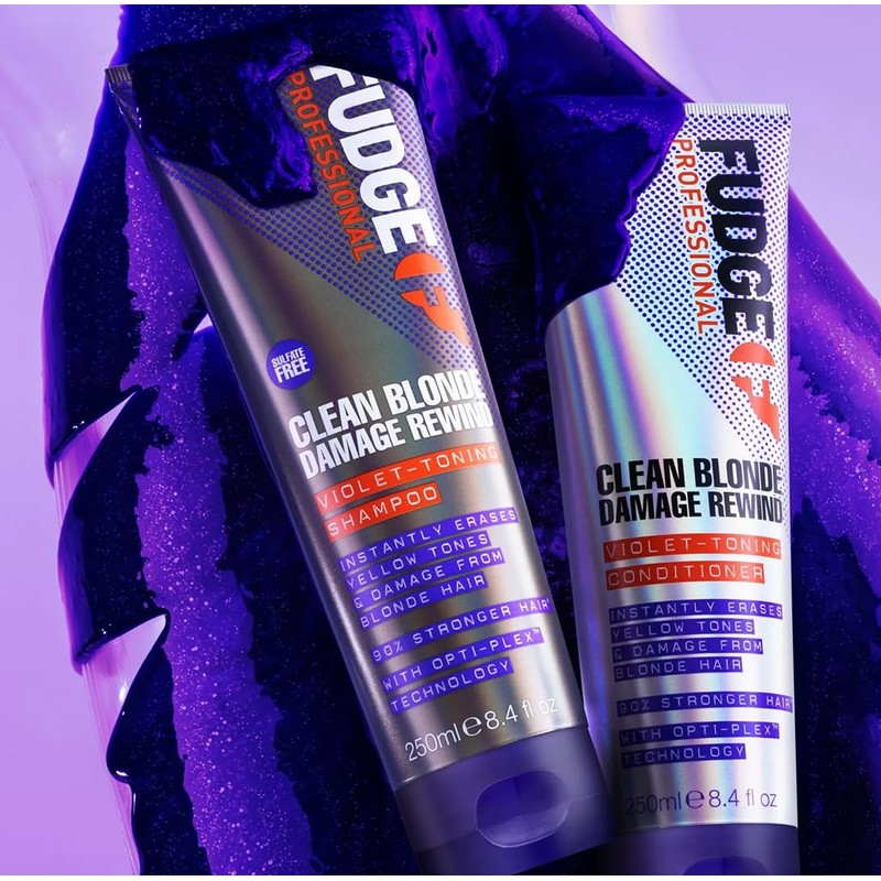 Fudge Fudge Professional Clean Blonde Damage Rewind Shampoo, Bulk Size,