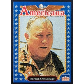 NORMAN SCHWARZKOPF, 'U.S. ARMY GENERAL' #236 -- 1992 Americana Military Card 🤩