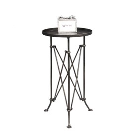 Creative Co-Op Round Bronze Metal Accent Table