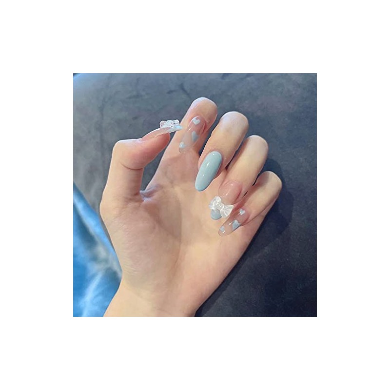 Nail Tips, Set of 24, 12 Different Sizes, Medium Length,