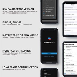 Vgate vLinker BM OBD2 Bluetooth Code Reader, OBDII Scan Tool for Android & Windows - Made for BimmerCode