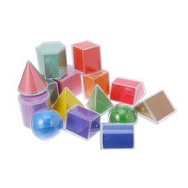 Operitacx 15pcs Geometric Solids Boys and Girls Interactive Math Toys 3d Shapes for Boys and Girls Sensory Activity Cube