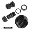 QWORK 1/2" NPT Nylon Cord Grip Cable Glands, Black 20-Pack,
