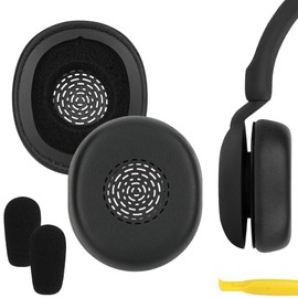 Geekria QuickFit Ersatz-Ohrpolster, kompatibel mit Jabra Evolve 10 kabelgebundenen Kopfhörern, Ohrpolster (schwarz)
