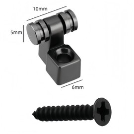 4PCS Double roller trees with mounting screws Tree Retainer, Vintage Roller Guitar Guides Trees Retainers, Roller Trees Retainer Guides,for Electric Guitar(Black)