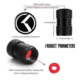 Car Wheel Tire Valve Stem Caps Tire Air Caps Cover Compatible with Forte Sedan Optima Cerato K5 K3 and More