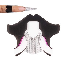 BeautyLeader 100 Pcs/Roll Nail Form Stickers Clear Nail Art Guide Form Acrylic UV Gel Extension Stickers Guide Stencil Manicure Tools for Nail Polish Guide