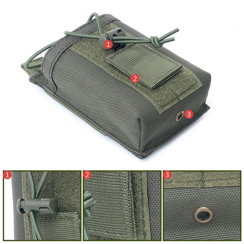 Ousawing Men’s Multi-Function Tactical Radio Case Molle Heavy Duty Radio