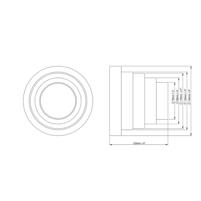 Universal Reducer for Ventilation Systems Diameter 80-150 mm Reducing Connector
