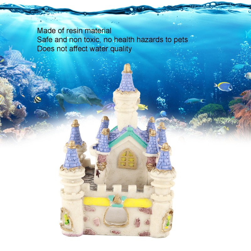 Aquarium Resin Castle Decoration High Simulation Fish Tank Roman Castle