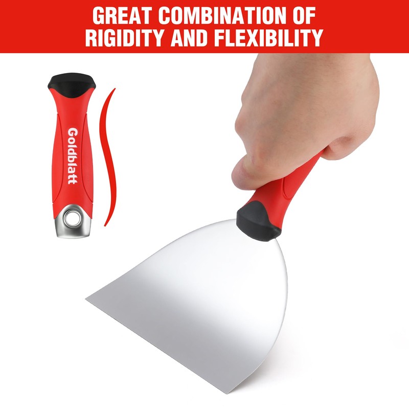 Goldblatt 6" Putty Knife, Stainless Steel Scraping Paint, Putty Knife