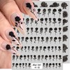 Flower Nail Art Sticker Decals 3D Self-Adhesive Nail Design Fashion