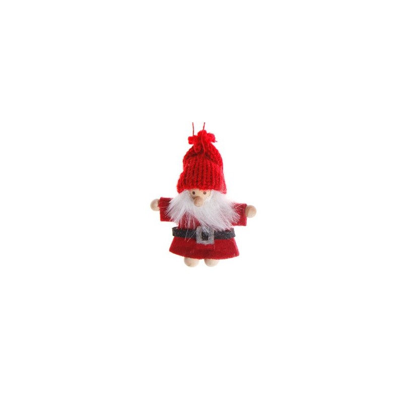 Sass & Belle 2 Red & Grey Felt Santa Christmas