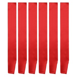 I-MART - Banda de satén en blanco, diseño de princesa, reina de belleza, regreso a casa, ganador, mayor, haz tus propios alfileres, bandas lisas para fiestas (paquete de 6), color rojo