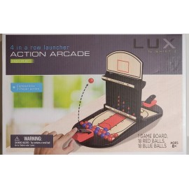 lux 4 In A Row Basketball Launcher Game Connect 4, Portable, 2 Player