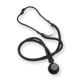 Black Premium Sprague Rappaport Lightweight Dual Head Stethoscope | Adult, Pediatric, Infant Chestpiece + Accessory Pouch for Clincial, Doctor, Nurse