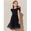 Haloumoning Girls Tutu Dress Ruffle Short Sleeve Fluffy Summer Party