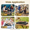 JAYGOVAN 2-Burner Butane Camping Stove, Push-Button Instant Ignition, Portable Camp