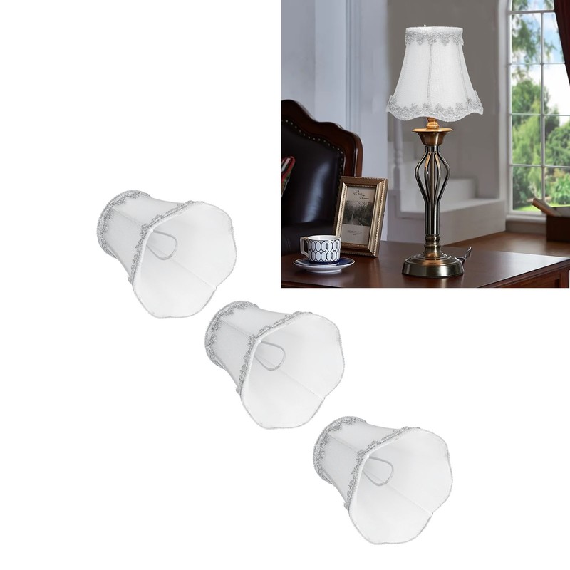 3Pcs Modern Lamp Shades E14 Candle Chandelier Lampshade Clip On