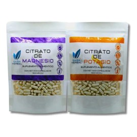 Citrato De Magnesio Y Citrato De Potasio 1000 Cáps C/u. Sabor Sin sabor