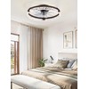 LEDIARY 20 Inch Low Profile Ceiling Fans with Lights and