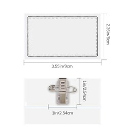 Name Badges for Clothing Clip Pack of 30 90 x 60 mm Transparent ID Sleeves Name Badges for Business Cards Name Plate Case
