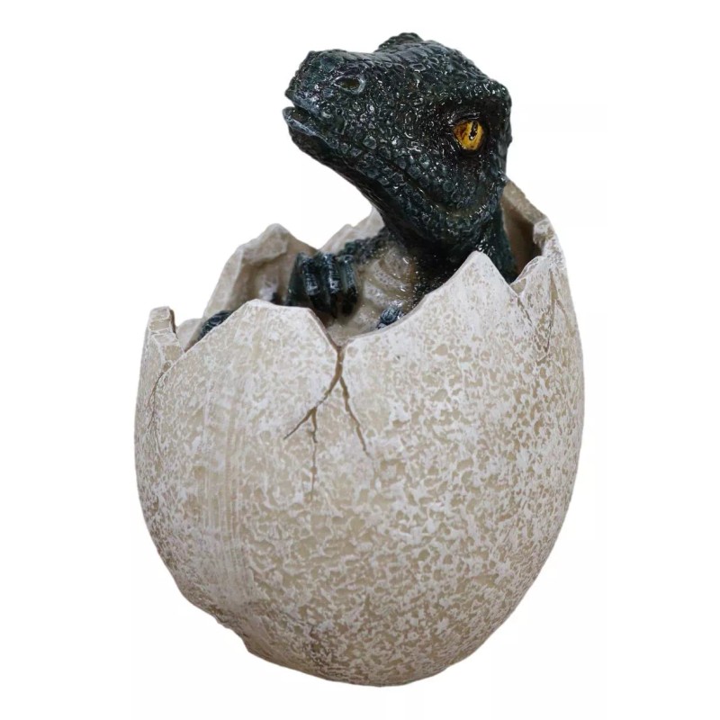 Jurassic Era Predator Velociraptor Hatchling Egg Dinosaur Figurine Collectible