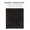 Samsill 0.5 Inch 3 Ring Binder, Leather, Black with Contrast