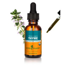 Herb Pharm Certified Organic Thyme Liquid Extract for Respiratory System Support - 1 Ounce (DTHYME01)