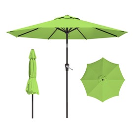 AreShark 10 FT Patio Umbrella for Outdoor, Outdoor Table Umbrella with Push Button Tilt and Crank, Outdoor Patio Umbrellas with 8 Sturdy Ribs, Patio Umbrellas for Market, Garden, Pool (Apple Green)