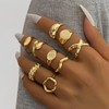 IQPDYV Gold Chunky Rings for Women Non Tarnish,18K Gold Plated
