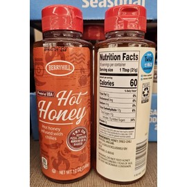 Berry-hill Hot Honey Infused with Chilies 12oz 340g (Two Bottles)