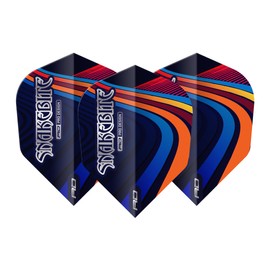 RED DRAGON Professional Player Peter Wright Snakebite Hardcore Form No. 6 Extra Thick - 100 Micron - Dart Flights 3 Sets per Pack (9 Dart Flights Total)