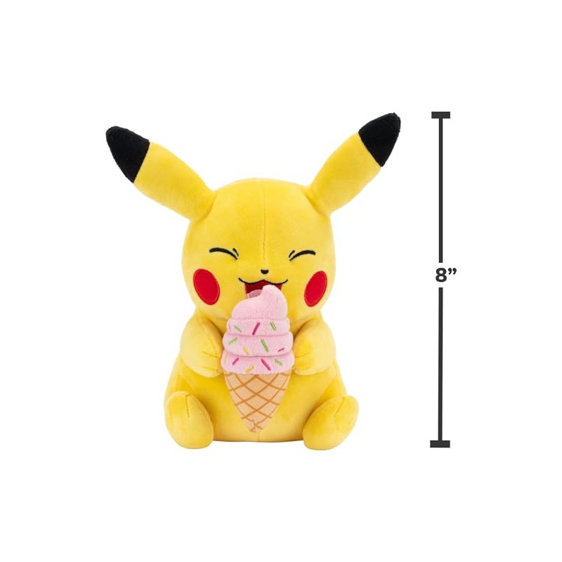 Pokemon Pikachu Plush with Ice Cream - 8-Inch Pikachu Plush
