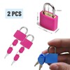 Pack of 2 Suitcase Lock with Key, Blue Luggage Locks,