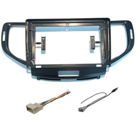9 Inch Car Stereo Install Dash Kit, Wire Harness, and AM/FM Radio Antenna Adapter -Made for Acura: 2009 2010 2011 2012 2013 2014 TSX -No Factory External Amp Vehicles Only (No Factory Nav Vehicles)