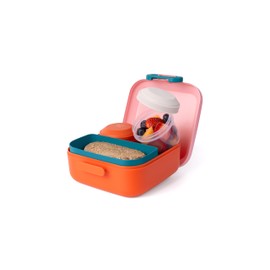 Amuse Rikko Children's Lunch Box Set with Compartments Bento Box Including 2 x Snack Boxes with Compartments Lunch Box Children's Lunch Box School Lunch Box Lunch Box Lunch Box with Compartments