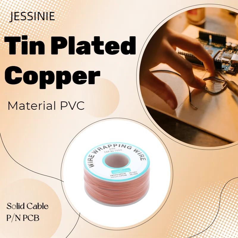 JESSINIE Orange Electronic Wire DM-30-1000 Wire Wrapping Wire 30 AWG