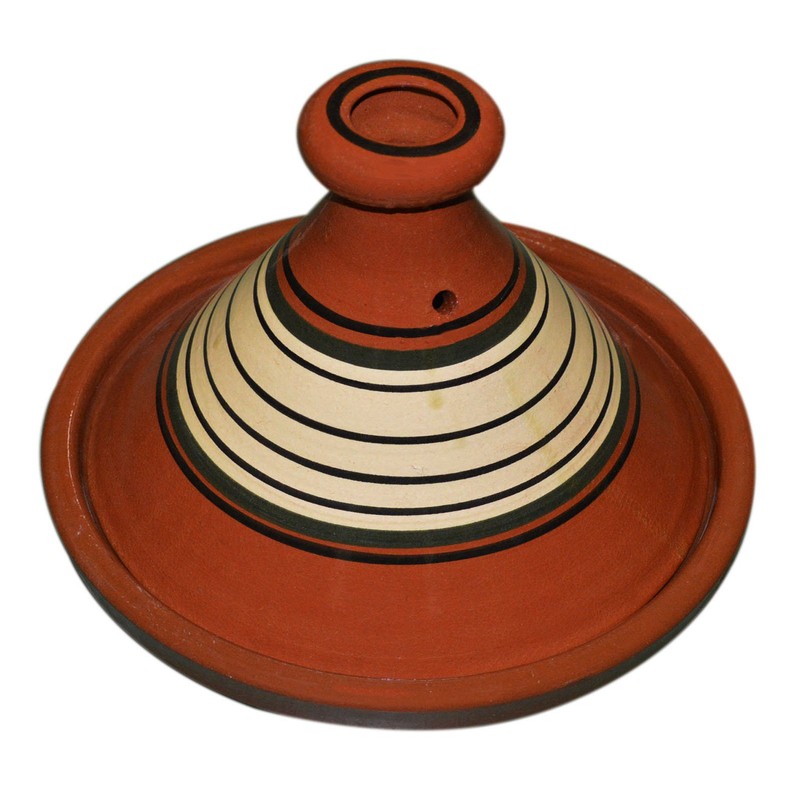 Moroccan Handmade Safe Cooking Tagine Glazed X-large 12 inches Across