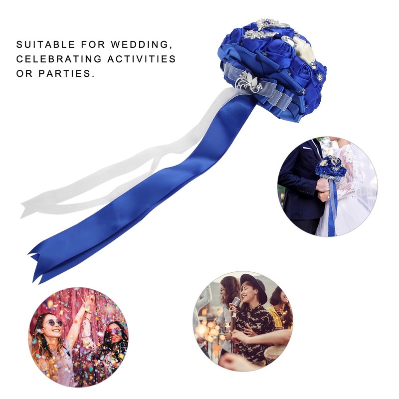 Crystal Bridal Bouquet Bridesmaid Artificial Flowers Wedding Hand Bouquet Wedding