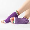 Professional Anti-slip Five-Toe Yoga & Dance Exercise Socks (Direct Sale) Size/Solid Light Gray 20ea
