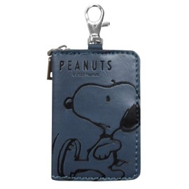 Meiho SN284 Snoopy Smart Key Case for Cars, Transparent Window Type, Navy