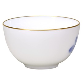 Okura Toen 64CN/8011-A Blue Rose Japanese Bowl, Approx. 13.6 fl oz (395 cc), Made in Japan