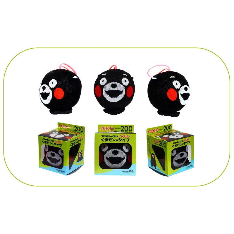 恵川商事 浴槽の湯垢に アカパックン くまモンタイプ お風呂用 ブラック